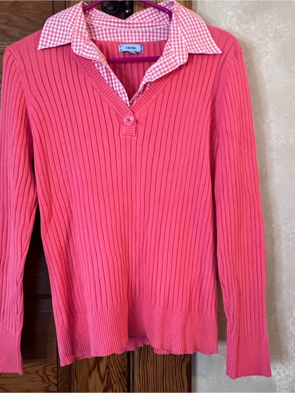 Vintage Izod Y2K Preppy Librarian School Academia Faux Layer Sweater Size L